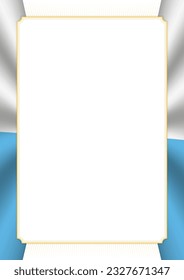 Vertical  frame and border with colors of San Marino flag, template elements for your certificate and diploma. Vector.