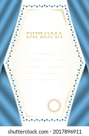 Marco vertical y borde con bandera de Fiji, elementos de plantilla para su certificado y diploma. Vector.