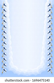 Vertical  frame and border with Finland flag, template elements for your certificate and diploma. Vector.