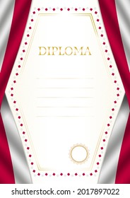 Vertical  frame and border with Greenland flag, template elements for your certificate and diploma. Vector.