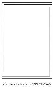 Vertical frame border line page vector 
