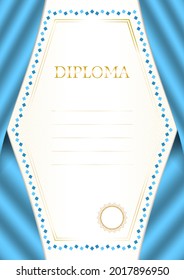Marco vertical y borde con la bandera de Santa Lucía, elementos de plantilla para su certificado y diploma. Vector.