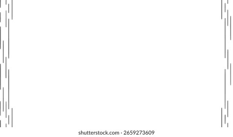 Vertikaler Rahmen mit einem Rand aus einfachen, parallelen Linien. Eine minimalistische und moderne Grafik für abstrakte Designs oder Hintergründe.
