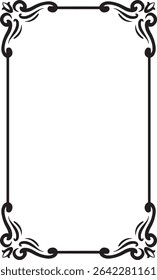 Vertical frame border vector design
