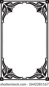 Vertical frame border vector design