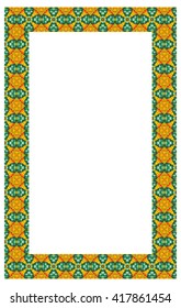 Vertical frame with geometric pattern