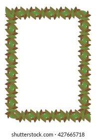 Vertical frame with leaves