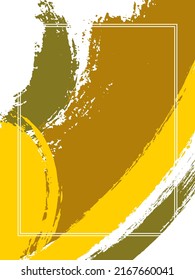 Vertikaler Rahmen mit Pinselstrich zieht Hintergrund.  Grunge Design-Vorlage für die Karte. rechteckiger Rahmen mit Vektorrahmen und farbenprächtigen Pinselstrichen.