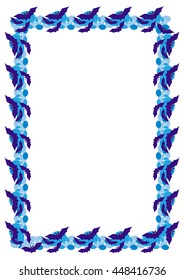 Vertical frame with silhouettes of flying bats. Original background for greeting cards, invitations, prints.Vector clip art.