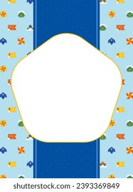 vertical frame template of Children's Day icon pattern