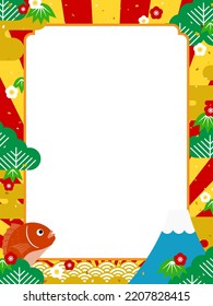 vertical frame template with colorful and pop festive atmosphere