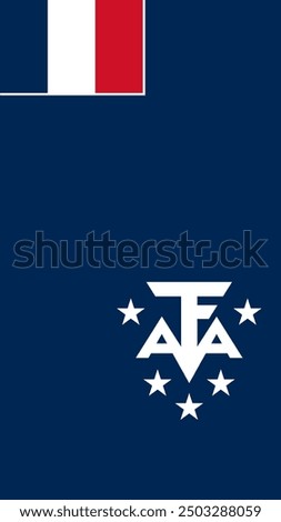 Vertical French Southern Territories Flag