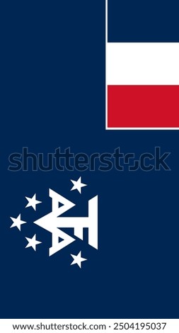 Vertical French Southern Territories Flag vector images