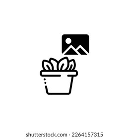 Vertical garden for small spaces vector icon illustration