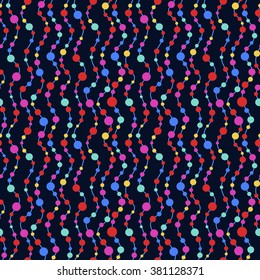Vertical Garlands, Abstract seamless pattern with rounds. Can be used for wallpaper, pattern fills, web page background, surface textures.