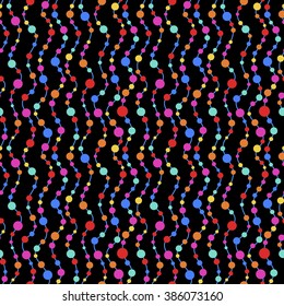Vertical Garlands, Abstract seamless pattern with rounds. Can be used for wallpaper, pattern fills, web page background, surface textures.
