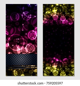 Vertical gift brilliant, festive design background. Postcard for a Merry New Year and Merry Christmas. For a banner, flyer, label, certificate, company card. Vector. Pink.