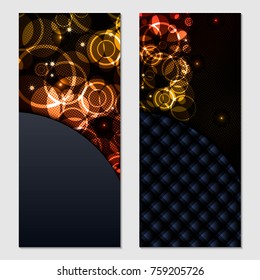 Vertical gift brilliant, festive design background. Postcard for a Merry New Year and Merry Christmas. For a banner, flyer, label, certificate, company card. Vector. Colorful.