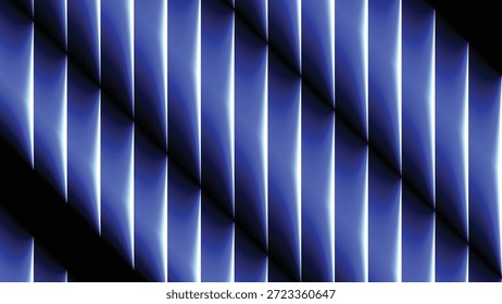 Eine vertikale Glasbewegung, leuchtend weiß, blau, fraktaler Glaseffekt-Gradient auf schwarzem Hintergrund, gerippt, Spektrumwelleneffekt, ätherischer Glaseffekt, Neon, Bewegungsgefühl, 8K.