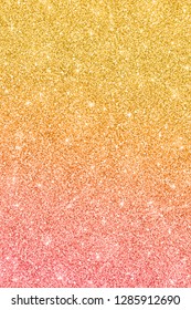 Vertical glitter background with gold pink color effect. Vector