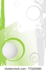 Vertical Golf Poster.Abstract Green Background