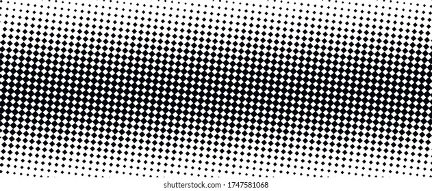Vertical gradient of black and white dots. Halftone texture. Vector illustration. Monochrome dots background.