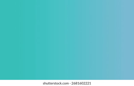 A vertical gradient of cool teal and blue stripes creates a calming, modern background.