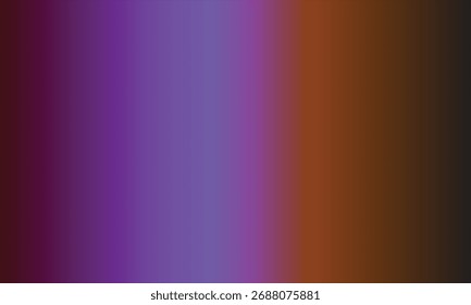 Um gradiente vertical passa do roxo profundo para o violeta vibrante, depois para o laranja quente e o marrom escuro.