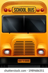 vertical graphic a4 front school bus