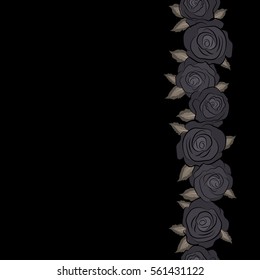 Vertical gray and beige flower petals, close up roses, beautiful abstract seamless pattern with copy space (place for your text).