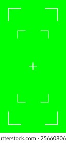 Vertical green background for chroma key effects. Used in social media video production for adding VFX. 