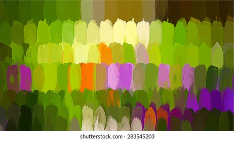 Vertical green brush strokes background. Vector version