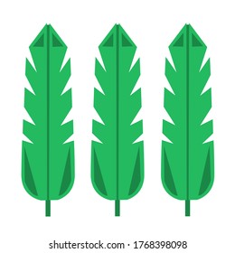 vector de ilustración de hojas verdes verticales