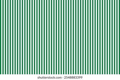 Vertical green lines interspersed with white, background for Christmas, vector illustration.
