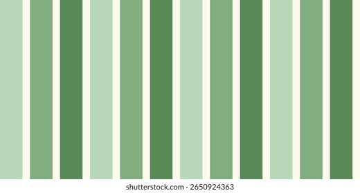 Vertical green stripe pattern in pastel tones for textile, wallpaper, or background design