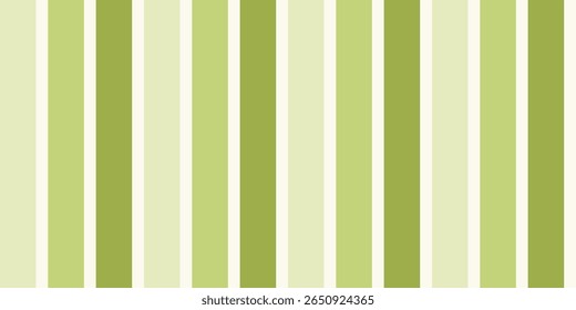 Vertical green stripe pattern in pastel tones for textile, wallpaper, or background design