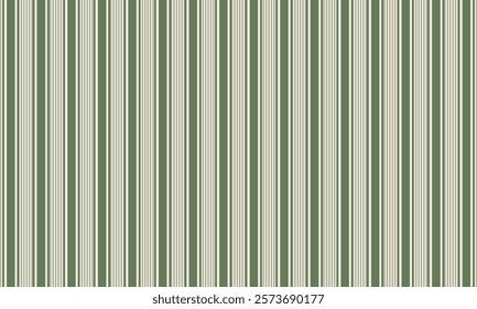 Vertical  green  stripes seamless pattern. Lines vector abstract design. Stripe texture suitable fashion textiles.Vector design	