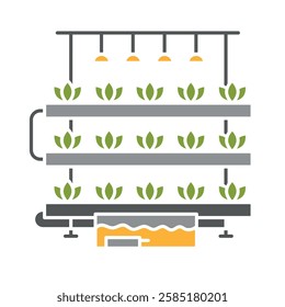 Vertical greenhouses black line icon. Smart agriculture. Vector isolated element. Editable stroke.