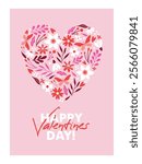 Vertical greeting card to Saint Valentine