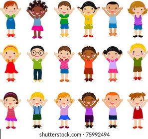 Vertical Group of Children