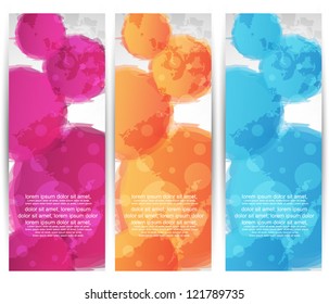 vertical grunge banners