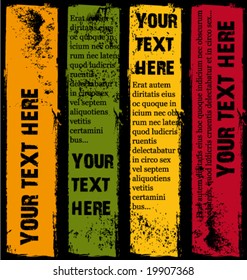 Vertical grunge banners