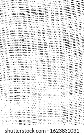 Vertical grunge halftone background of rough natural fabric. Overlay template. Vector illustration