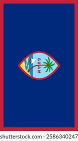 Vertical Guam Flag Vector Images