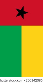 Vertical Guinea-Bissau Flag, Vertical Flag of Guinea-Bissau