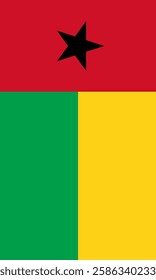 Vertical Guinea-Bissau Flag Vector Images