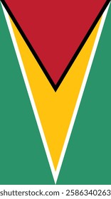 Vertical Guyana Flag Vector Images