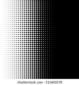 Vertical half tone pattern with dots - Monochrome halftone texture