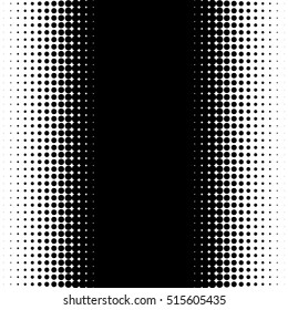 Vertical half tone pattern with dots - Monochrome halftone texture