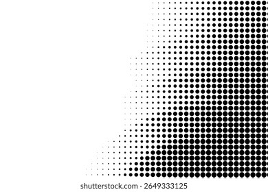 Vertical Halftone Dots Fading Left to Right